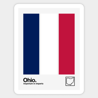 Ohio Flag // Original Aesthetic Colors Artwork Design Sticker